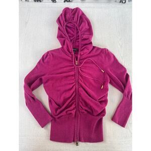 Express Vintage Y2K Glittery Hoodie Barbiecore Bimbocore Hot Pink